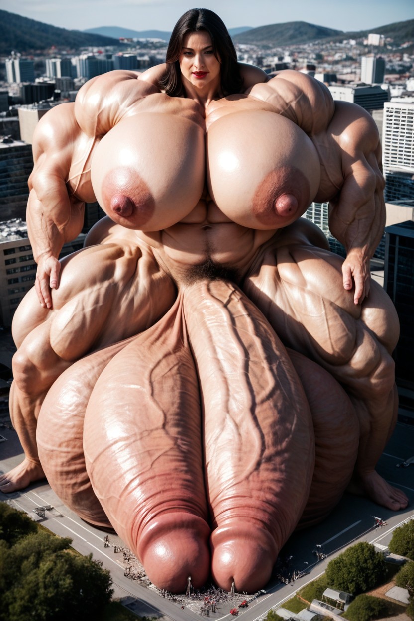 Corps Entier, Hyper Gigantic Massive Penis, Hyper Gigantic Massive Muscles Porno IA transsexuelle