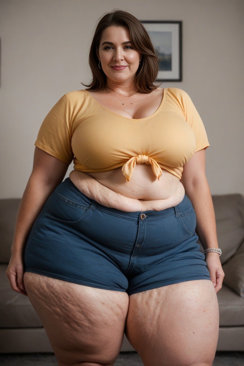 Bbw Mature Milf With A Fat Belly And Curvy Hips, Extremadamente Pesado En La Parte Inferior, Pechos MedianosPorno shemale IA