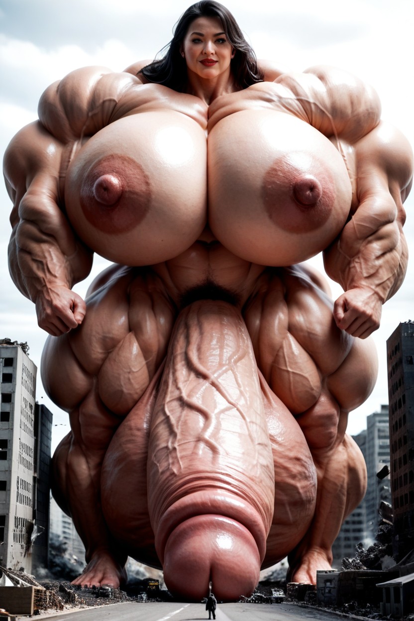 Pubic Hair, Macro, Hyper Gigantic Massive Testicles ニューハーフAIポルノ
