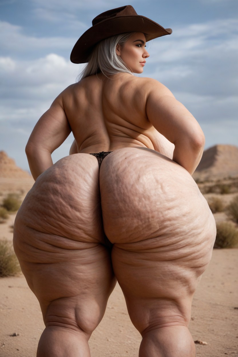 Gray Hair, Fat, Extremely Large Ass AI Porn