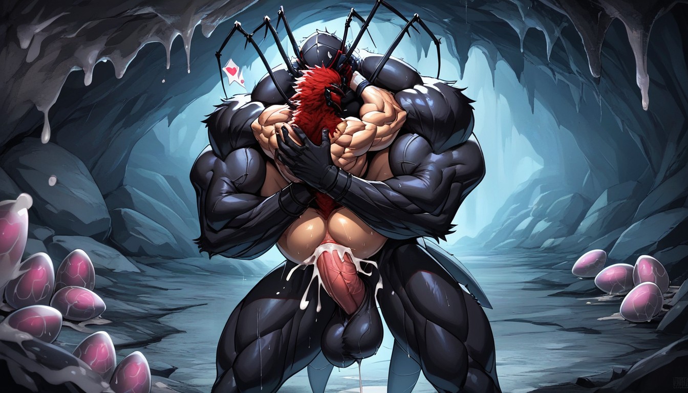 Insect Exoskeleton, In Cave, Spiderwebs Furry AI Porn