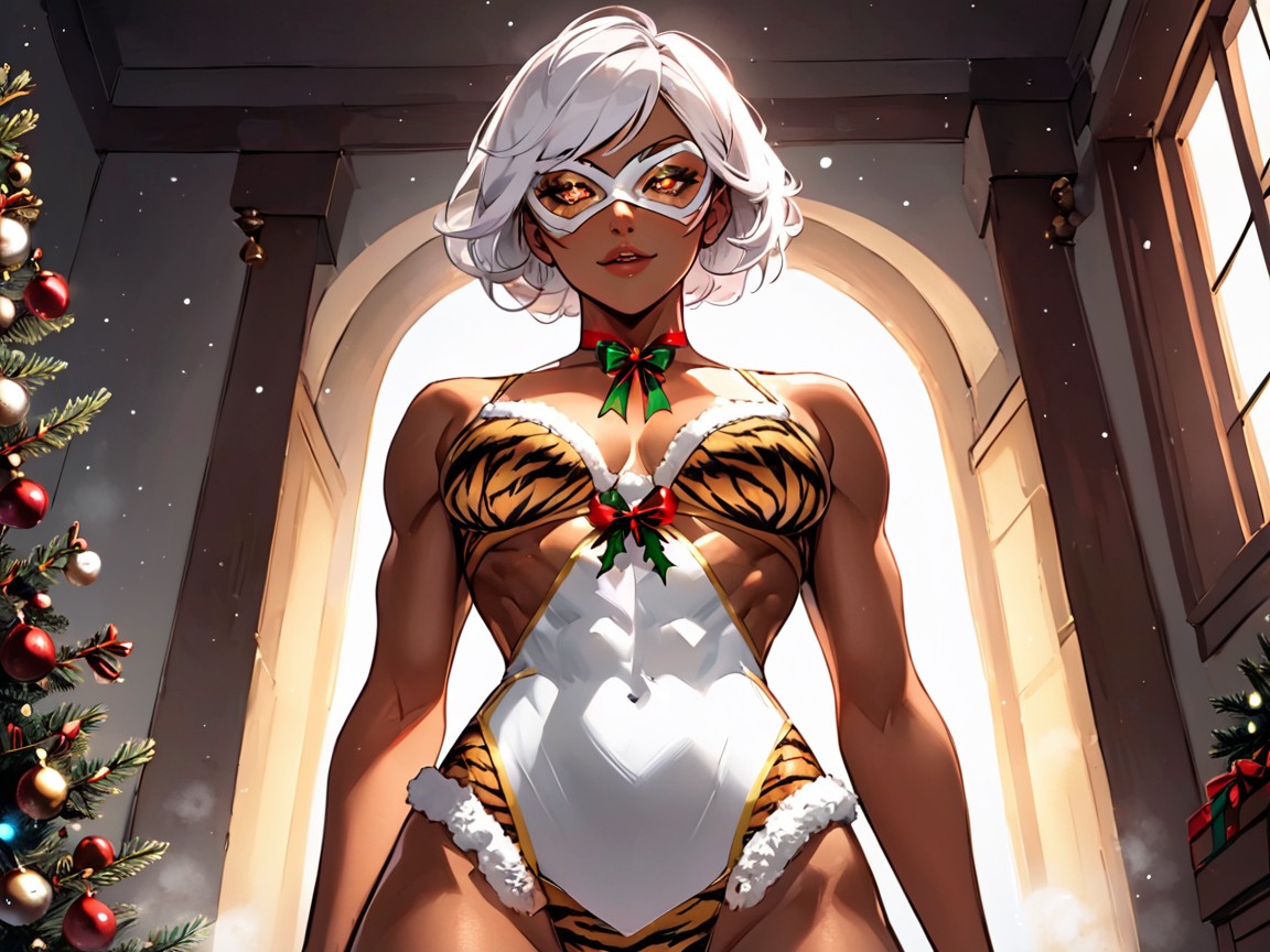 Golden Brown Tan Skin, Túnica, Chest And Hips Proportionate Porno IA latina