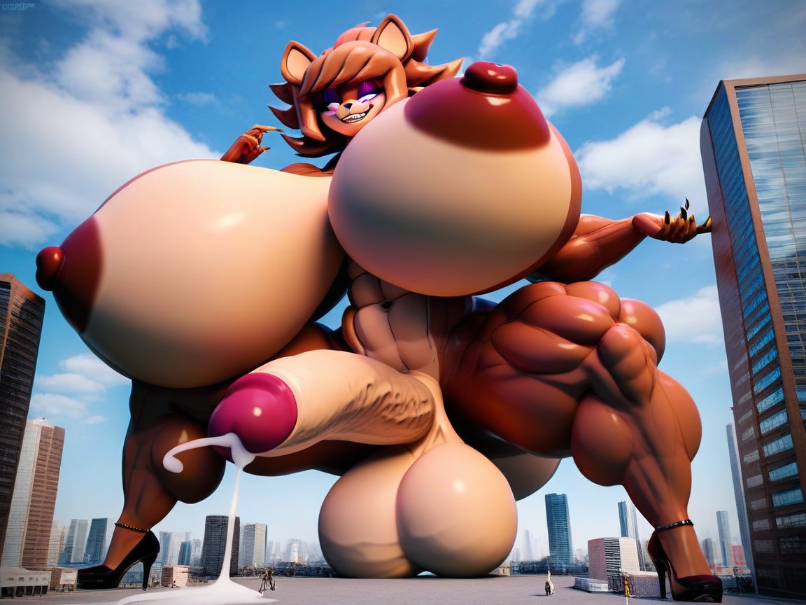Ultra Muscular, Macro, Cum Furry AI Porn