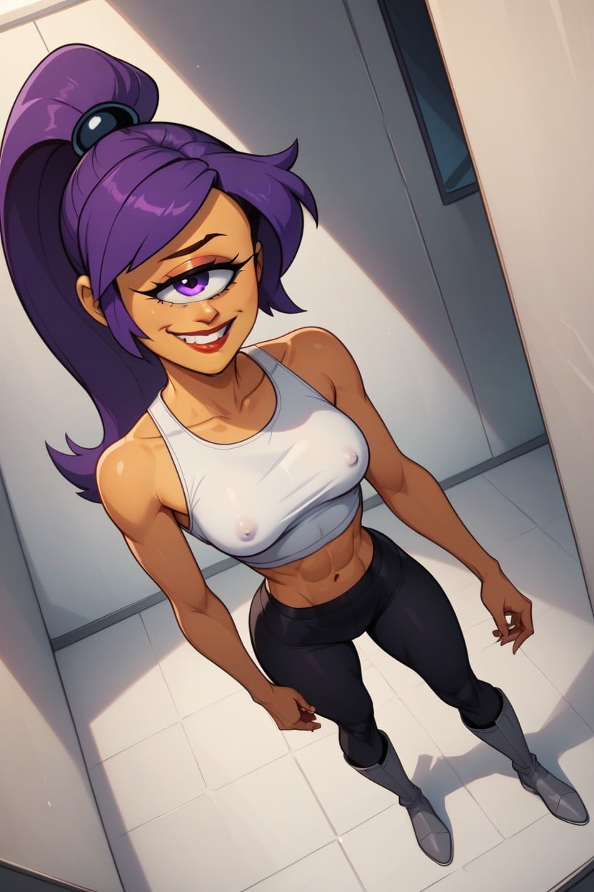 Arms, Front View, Purple Eyes AI Porn