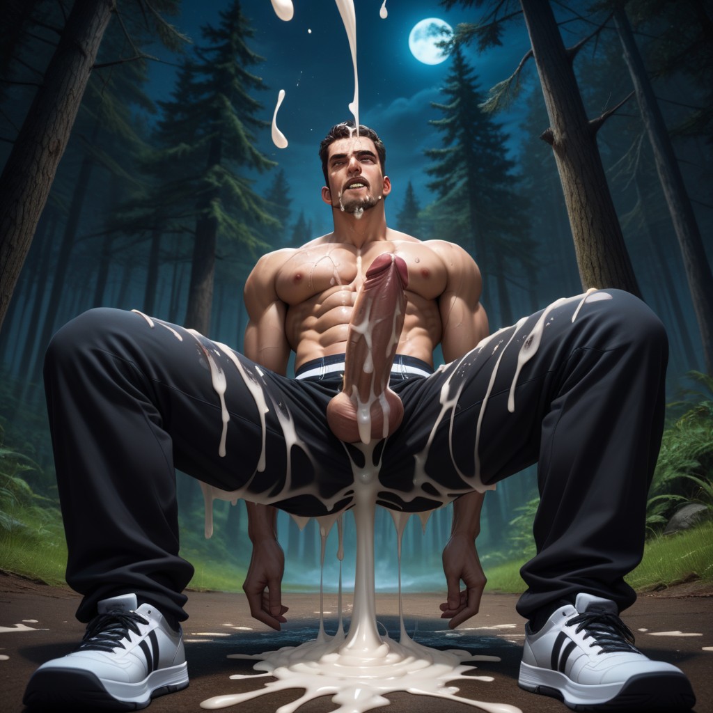 Penis Head Peeping Out, Cum Everywhere On Bodies, Fit AI Gay Porn