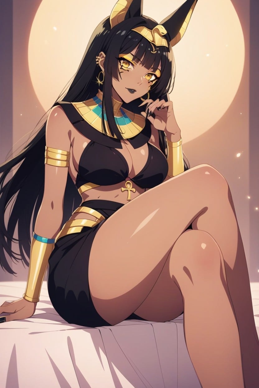 Brawn Skin, Black Lips, Looking At Nails Hentai AI Porn