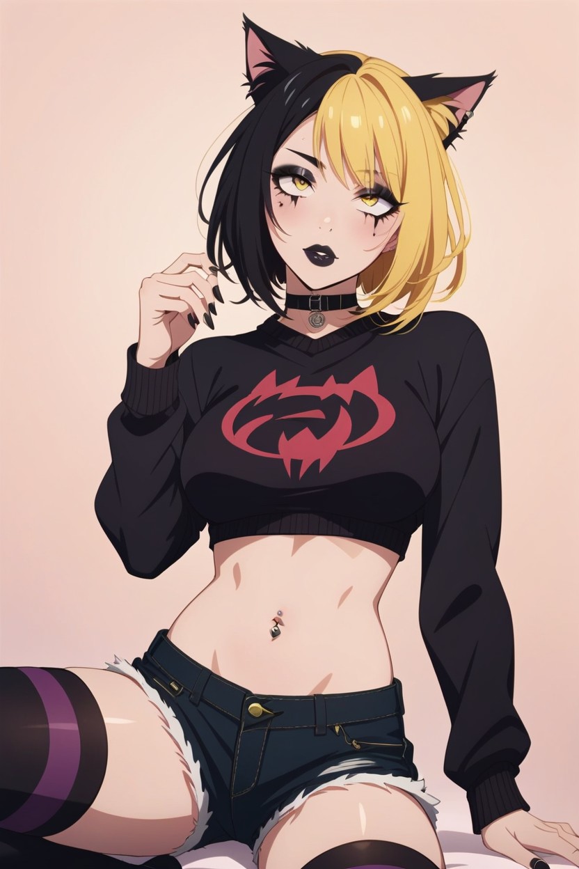 Realistic Fingers, Skinny, Neko Hentai AI Porn