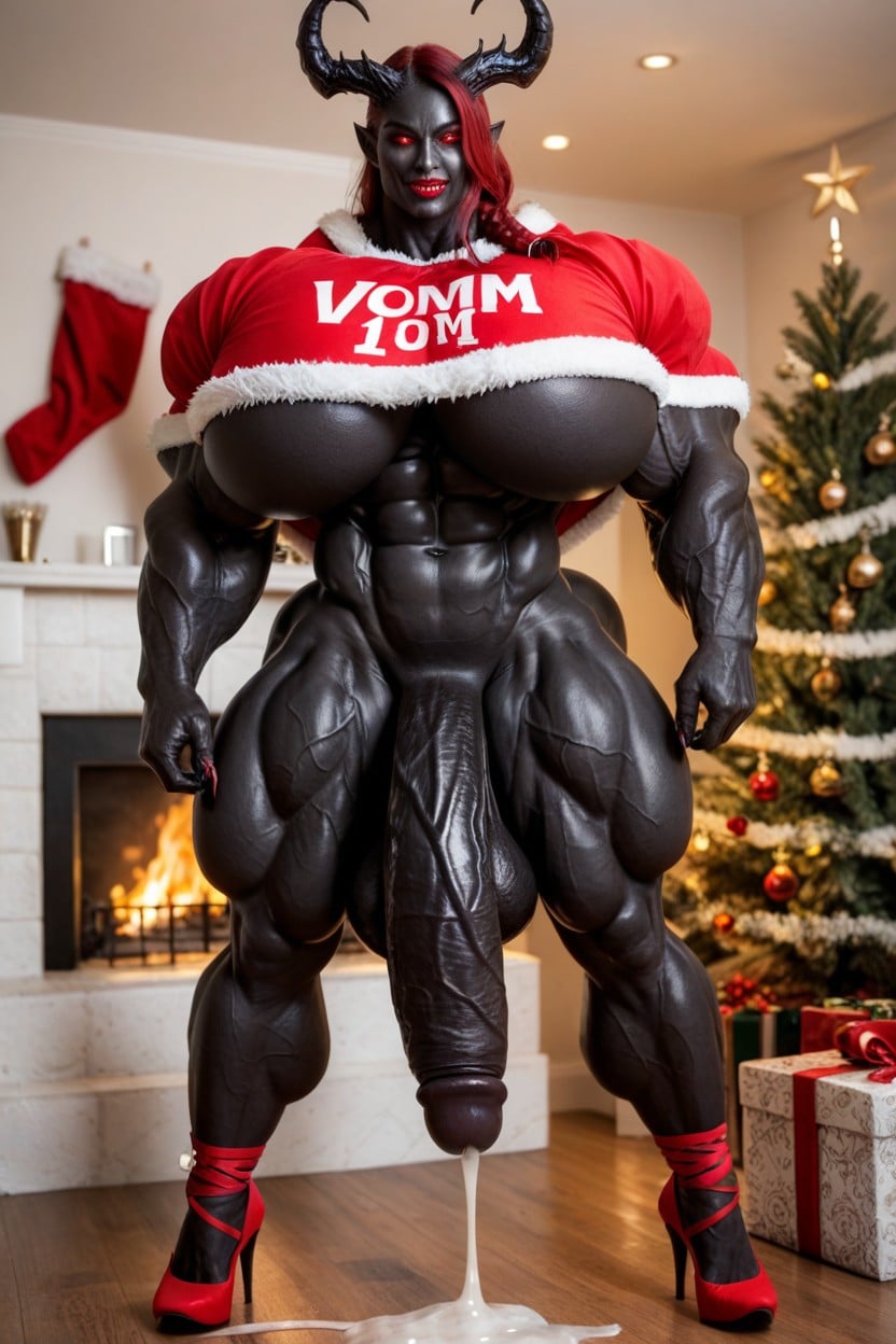 Toned Muscles, Bottom Heavy, Venom Skin Shemale AI Porn