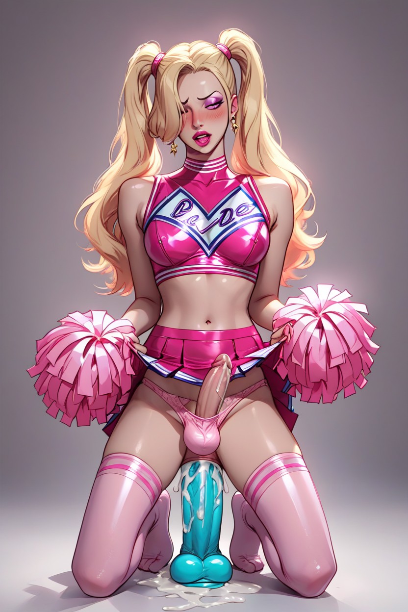 Cheerleader, Full Body View, Socks Shemale AI Porn