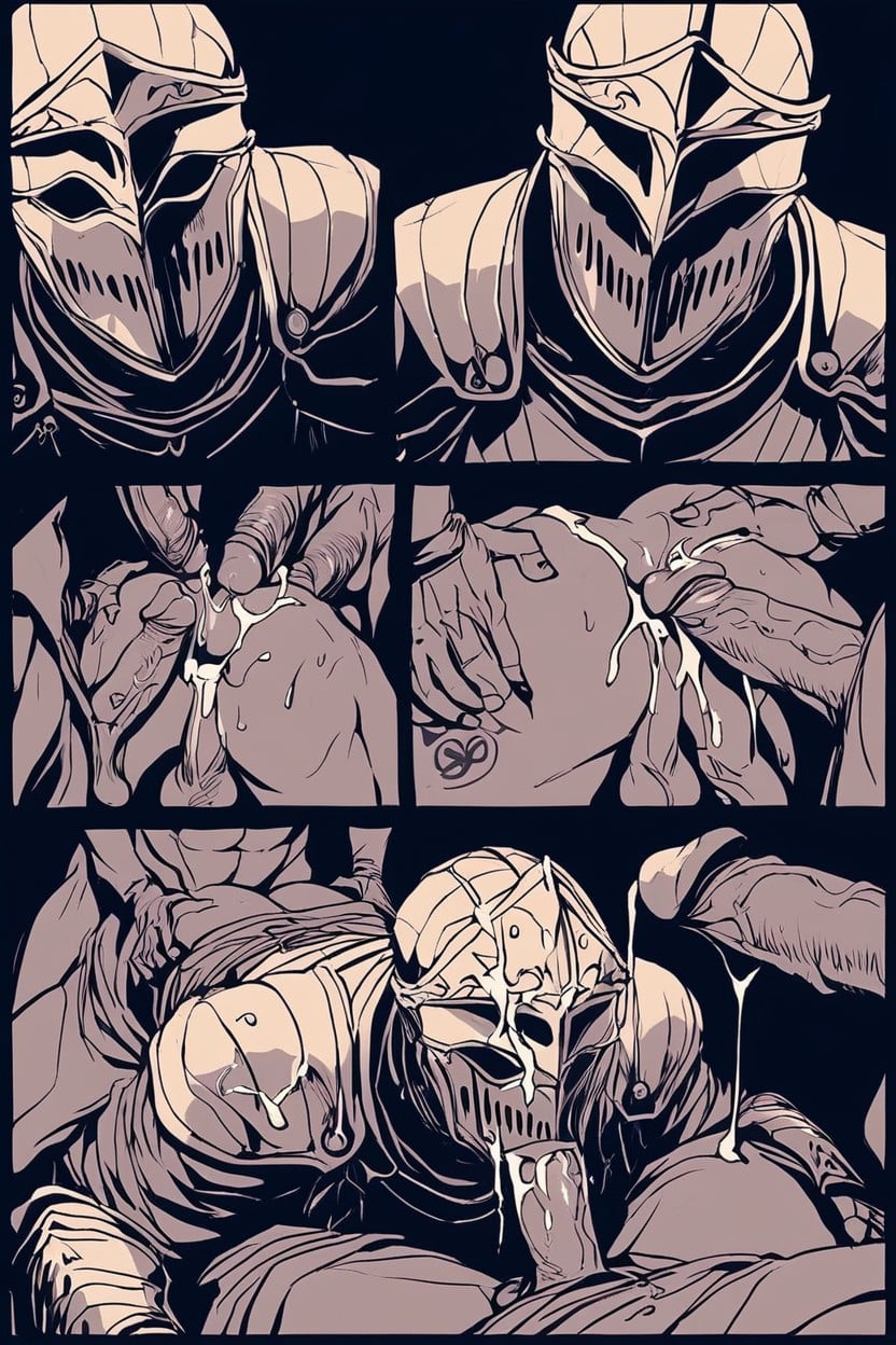 Made To Suck Cocks, Multiple Panels, Anal Sex AI Gay Porn