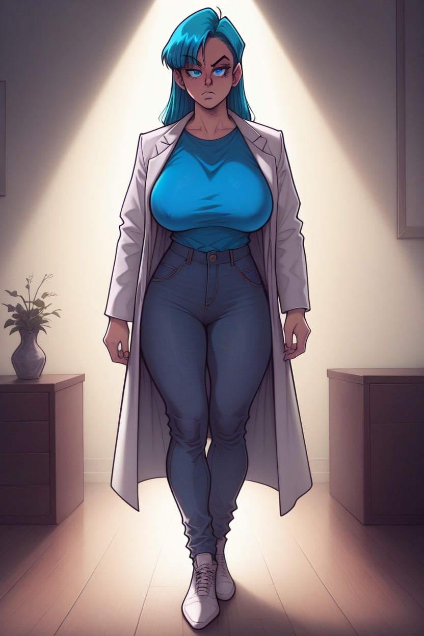 Wide Eyes, Long Length, Bobcut Hentai AI Porn
