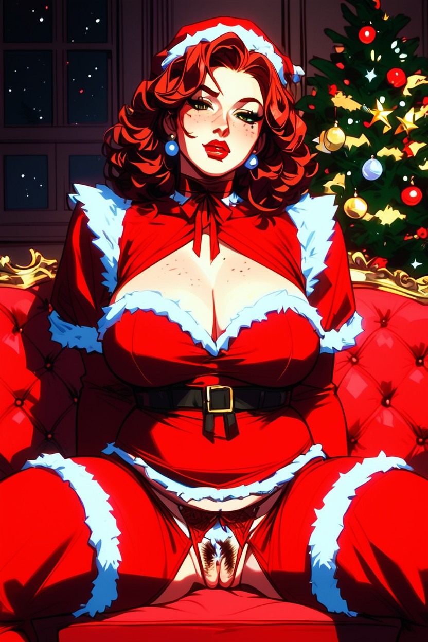 Blush, Glossy Lipstick, Sexy Stockings Hentai AI Porn