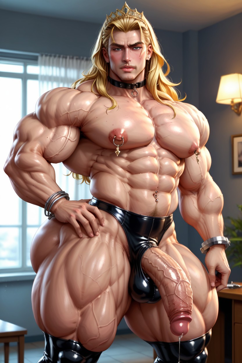 Huge Muscles, Perfect Massive Butt, Large Hips Huge Cock AI Gay Porn