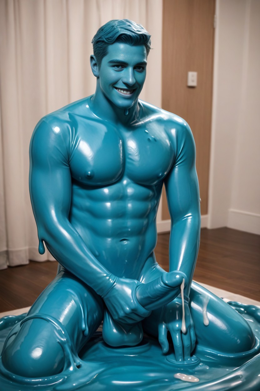 Human Male To Slime Metamorphosis, Melting, Absorption AI Gay Porn