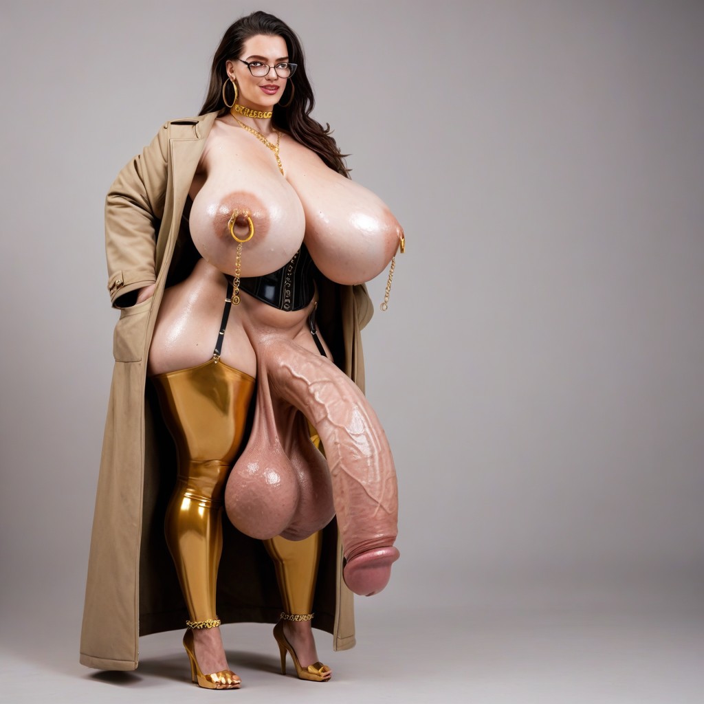 Latex Gloves, Latex Suit, Hyperrealistic Details Shemale AI Porn