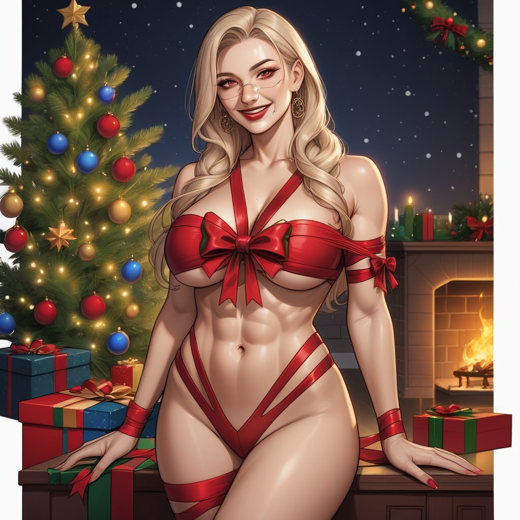 Vignetting, Christmas Gift, Detailed Eyes AI Porn