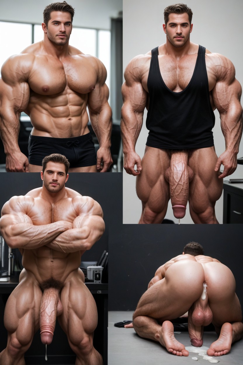 Cum, Veiny Muscles, Wrestle AI Gay Porn