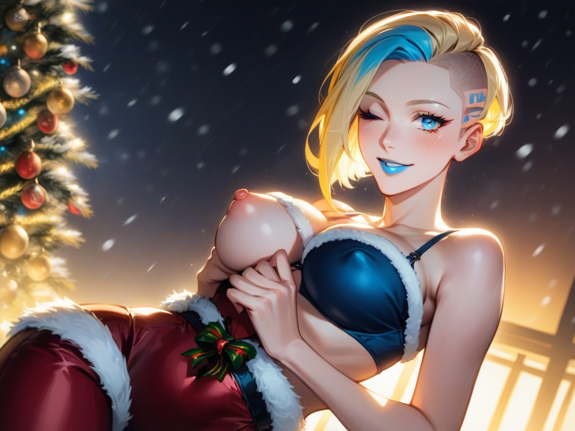 Pale Skin, Erect Nipples, Wink Hentai AI Porn