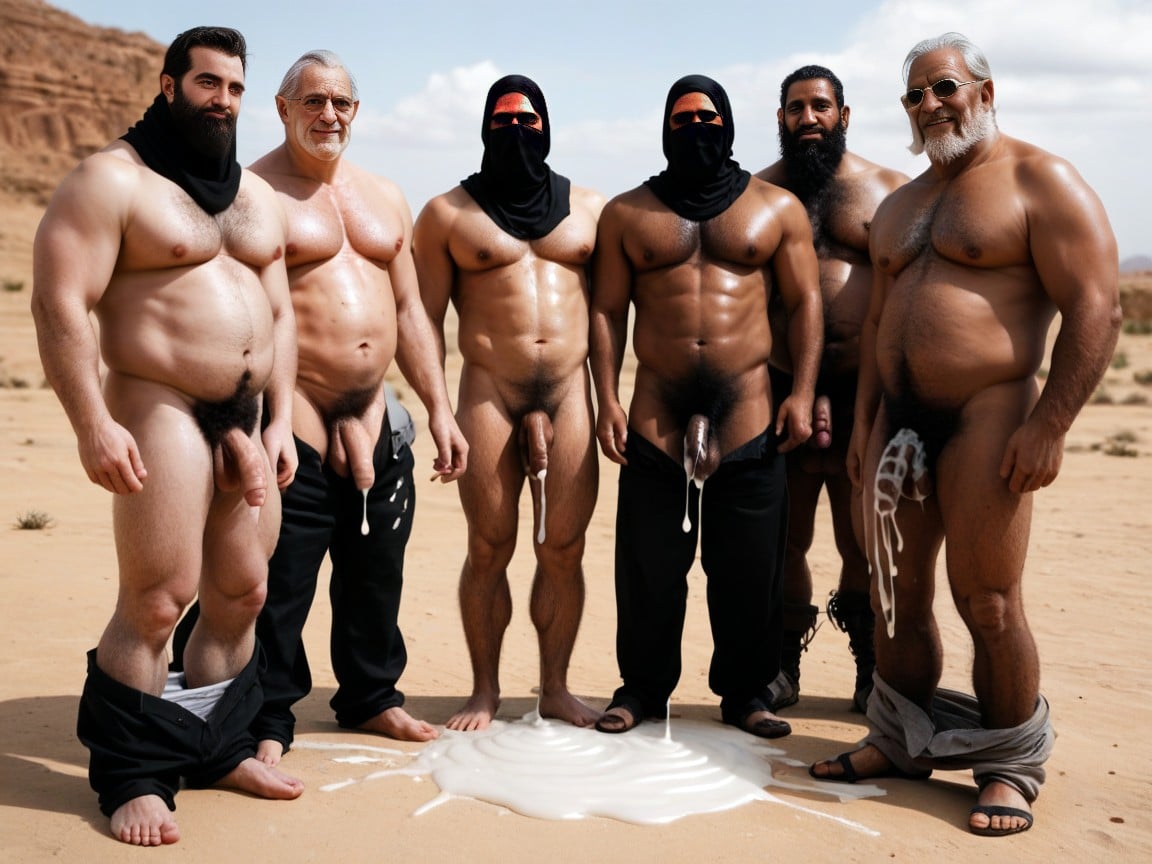 Cum Everywhere, Desert, Hyper Cum AI Gay Porn