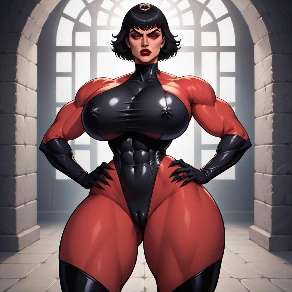 Thighhigh Boots, Black Clothes, Hair AI Porn