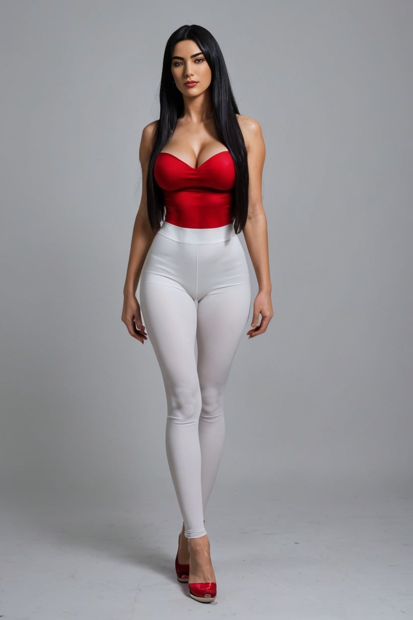 Pies Bien Formados, Long Hair, Leggins Color Negro AI Porn