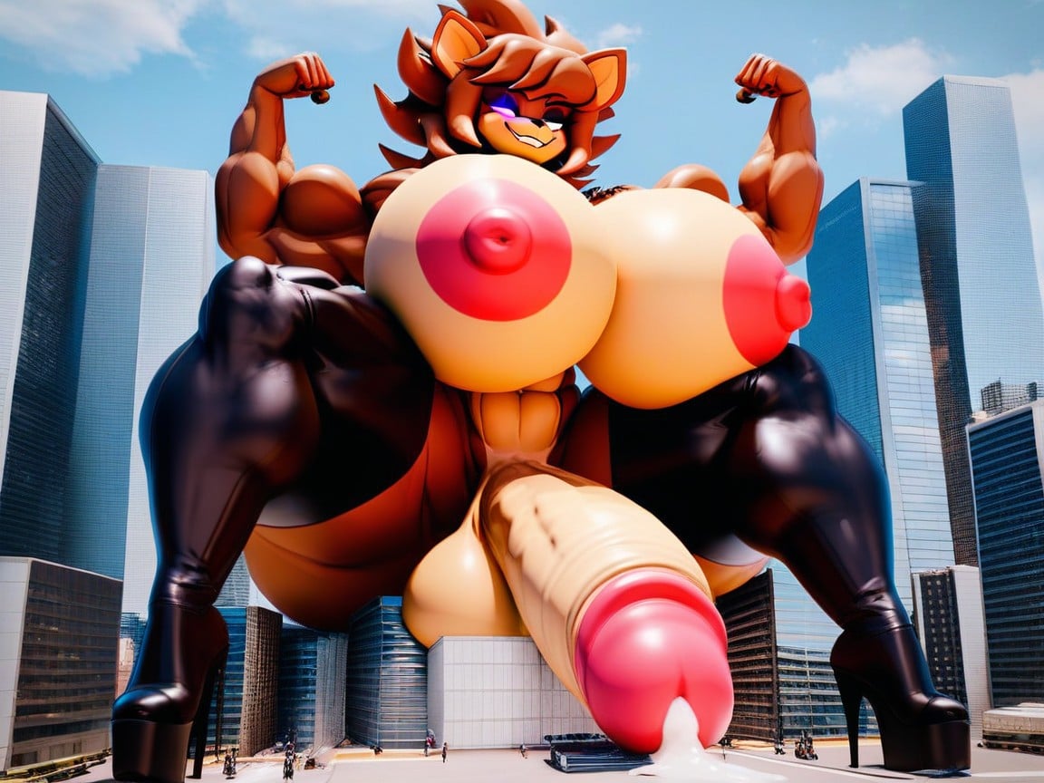 Toned, Muscle Shoulders, High Heels Furry AI Porn