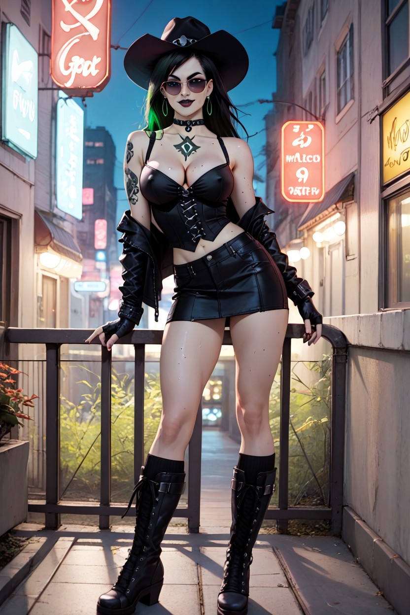 Full Body, Pale Skin, Night Hentai AI Porn