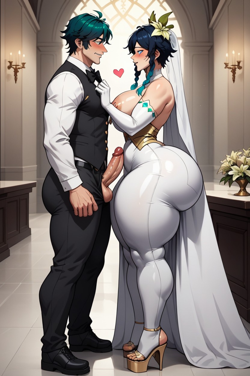 Venti Genshin Impact, Thick Thighs, Size AI Gay Porn