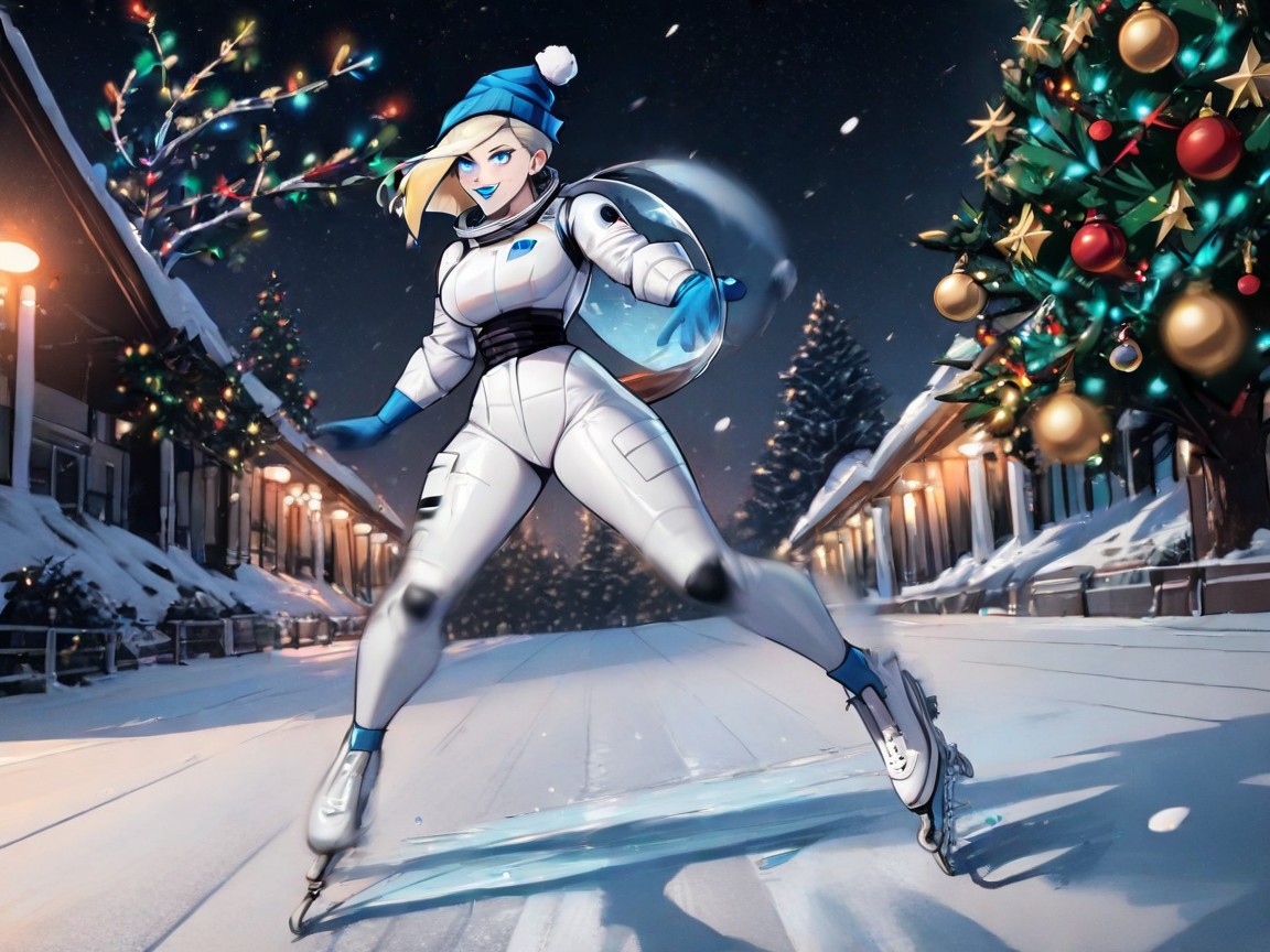 Blonde Pixie Hair, Skinny, Futuristic Background Hentai AI Porn