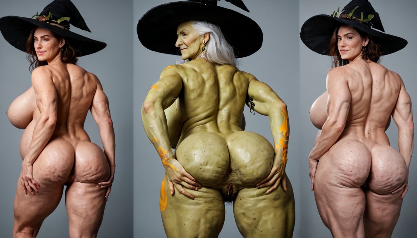Hag, Witch, Muscular MILF AI Porn
