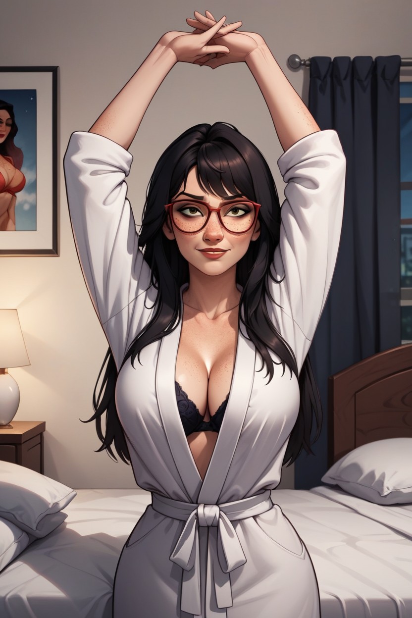 Feminine Face, Close Up, Large Breast AI Porn