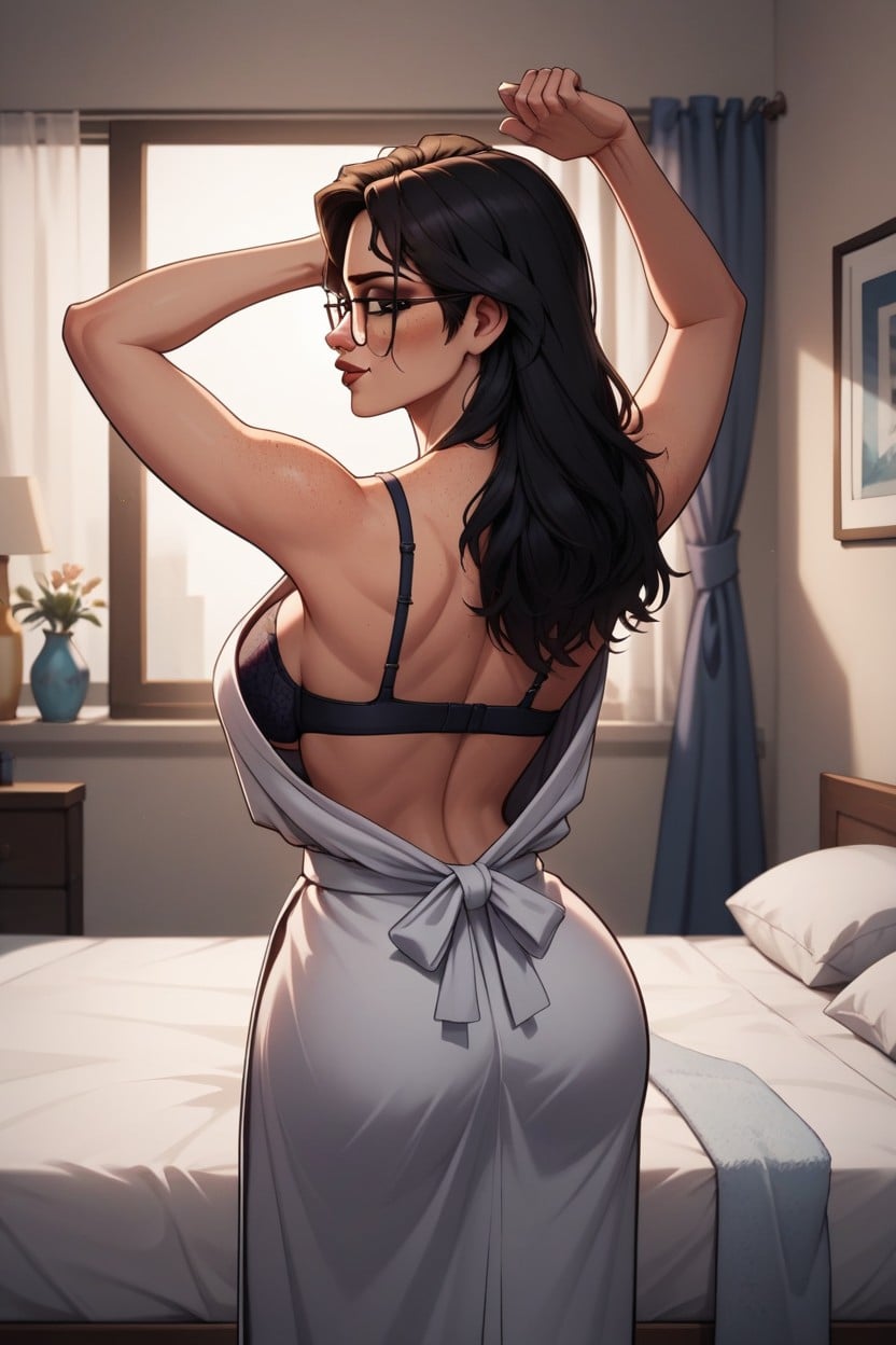Skinny, Wire Frame Glasses, Face AI Porn