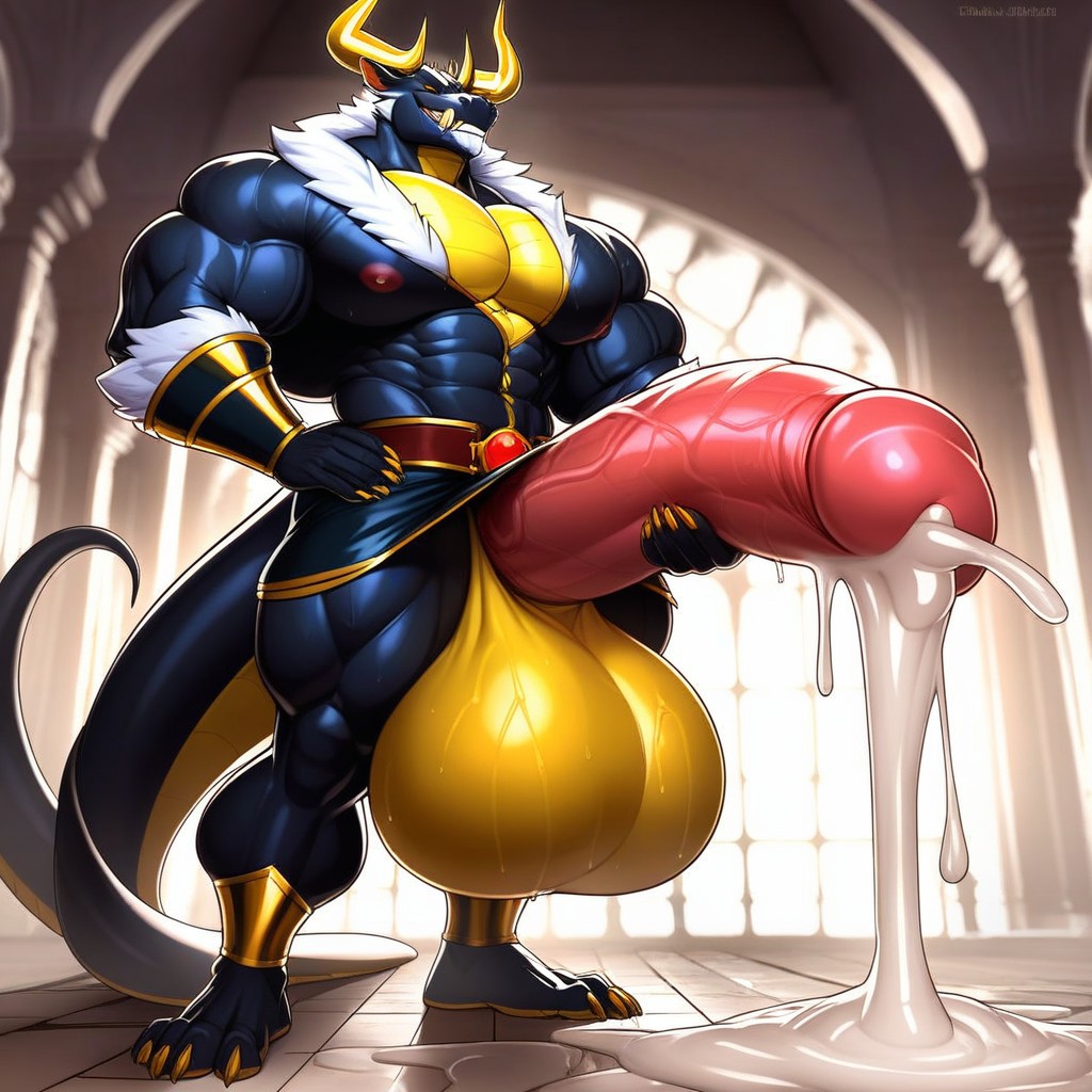 Wear A Black Coat, Dragon, Wear Grim Reaper Clothe Furry AI Porn