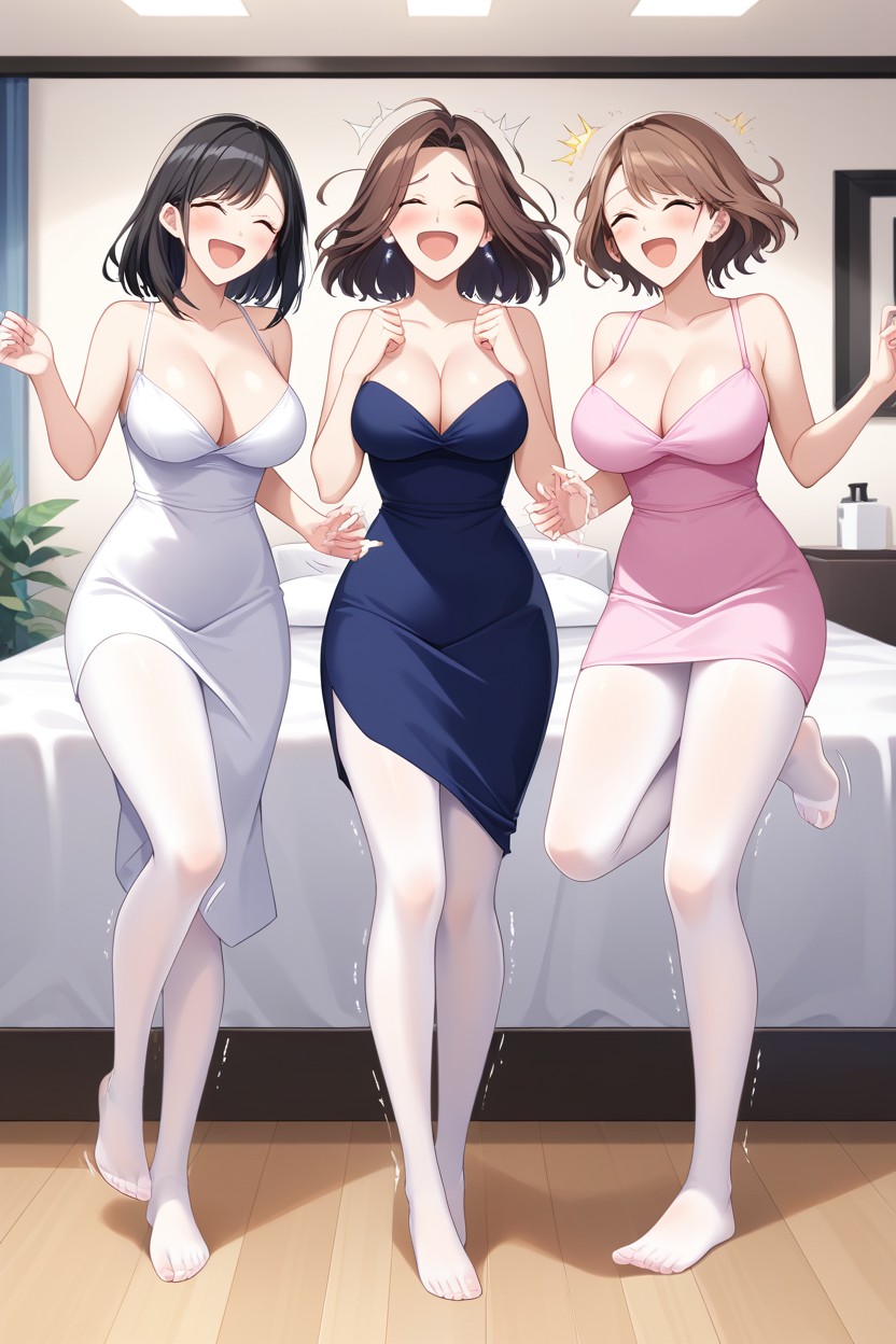 Bed, Trembling Shaking, Fair Skin Hentai AI Porn