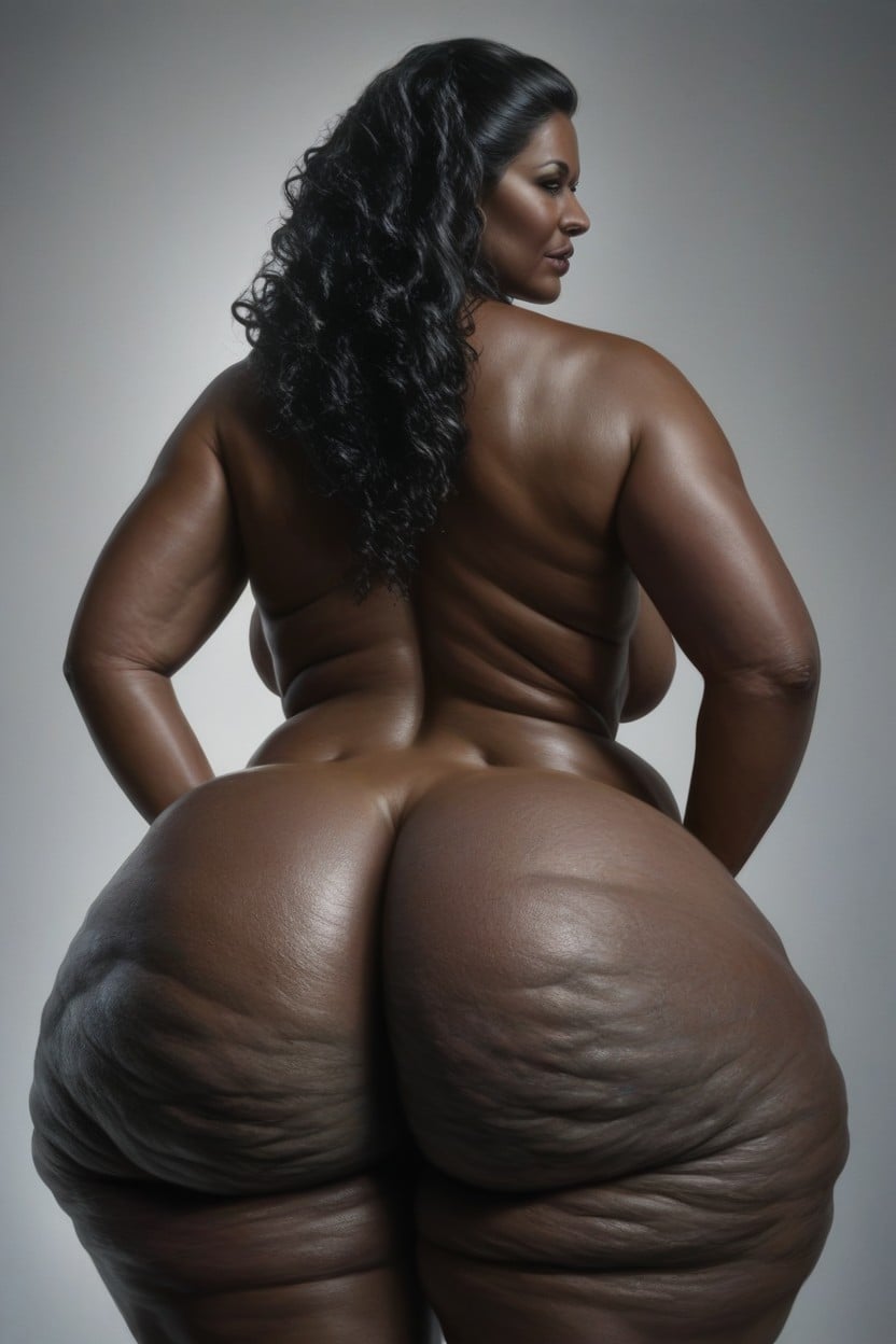 Ssbbw Massive Fake Booty, Extremely Wide Hips, Massive Cellulite Fake Ass AI Porn