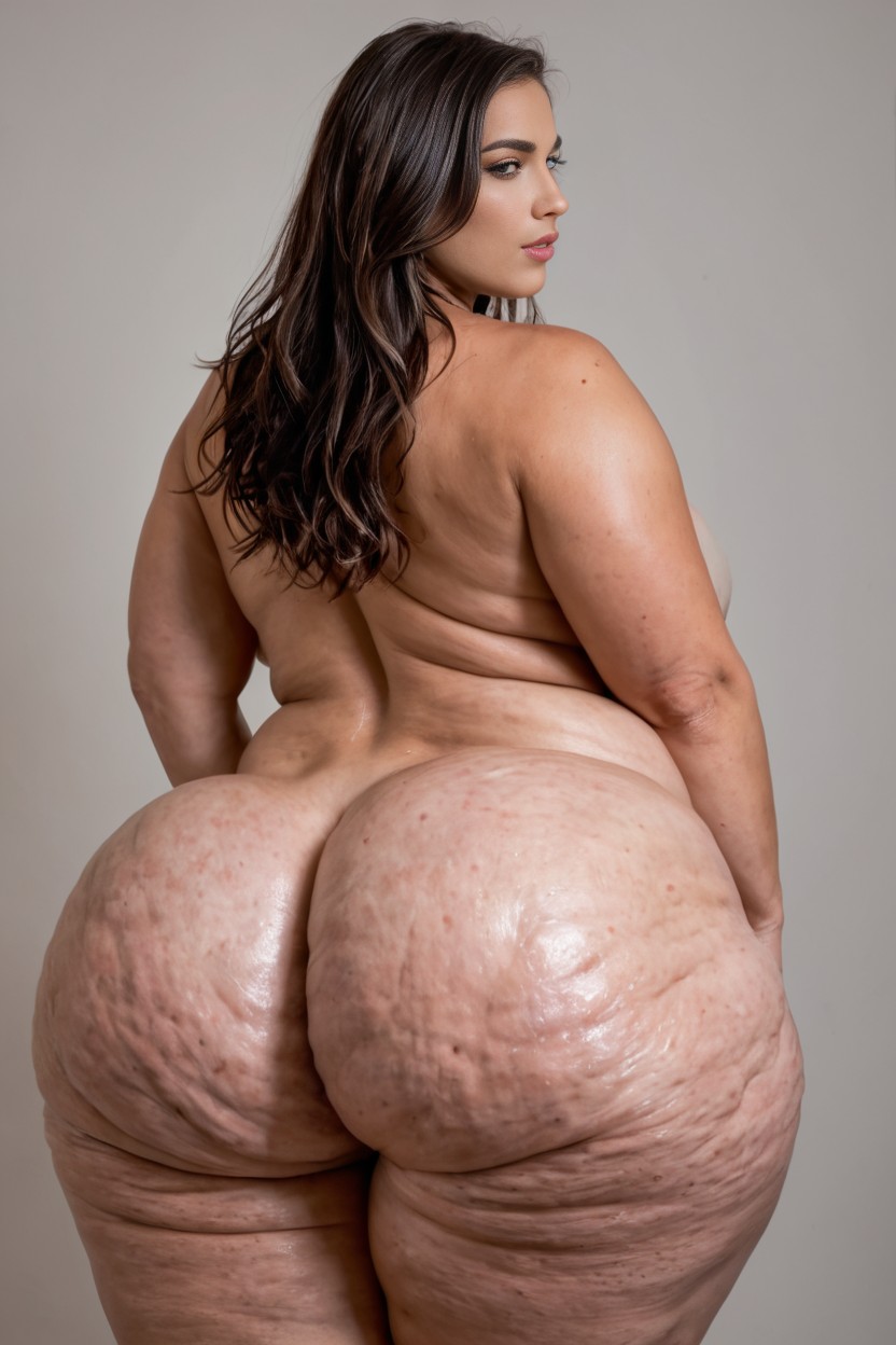 Extremely Enormous Fake Booty, Thick Thighs, Round Ass AI Porn