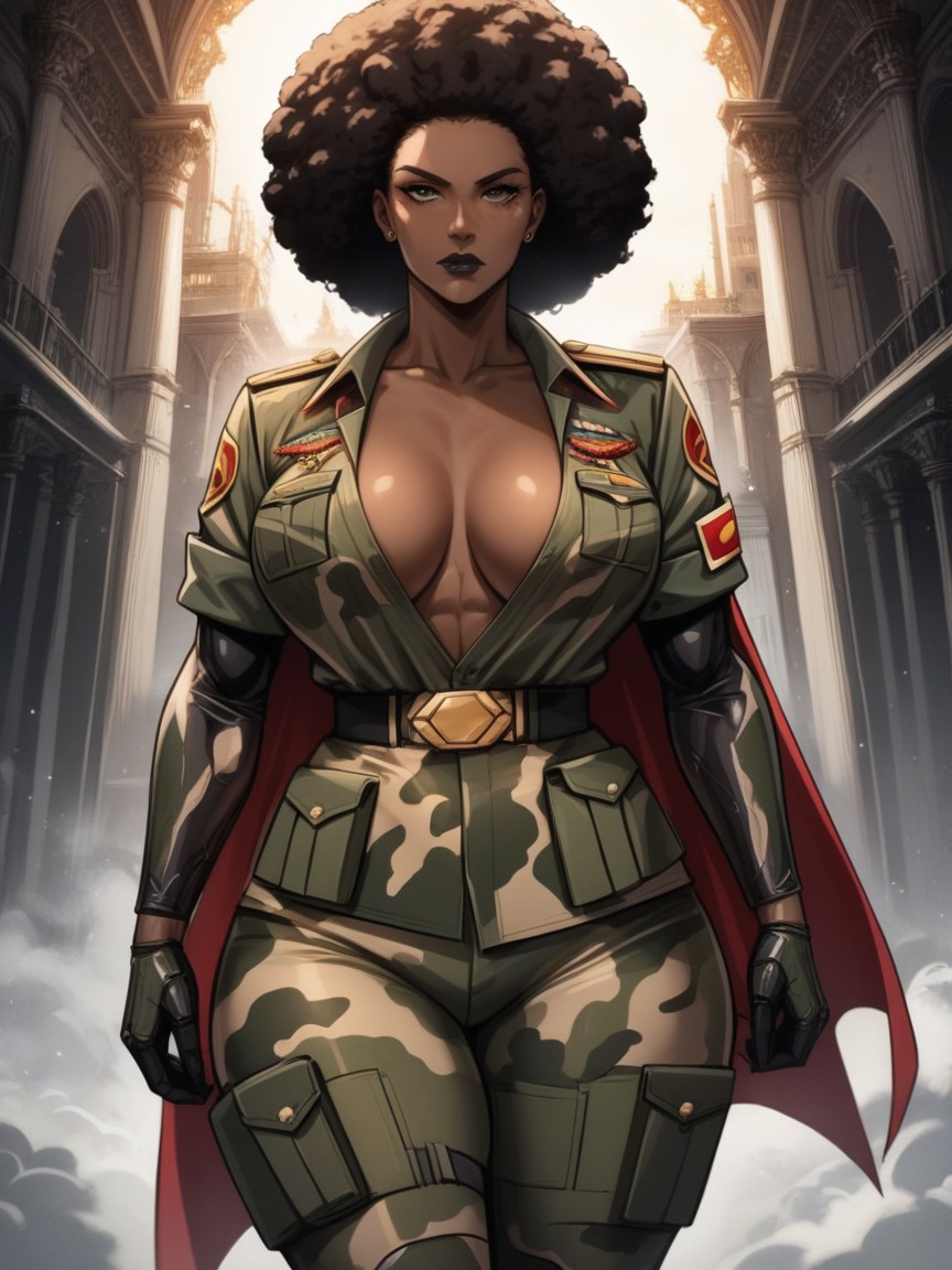 Military Laboratory Background, Night, Snatched Waist AI Porn