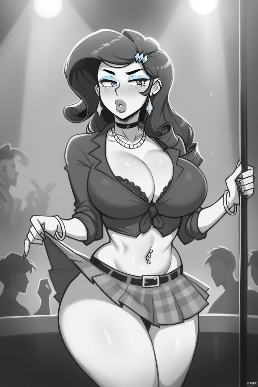 Pale Skin, Duckface Lips, Waist Hentai AI Porn