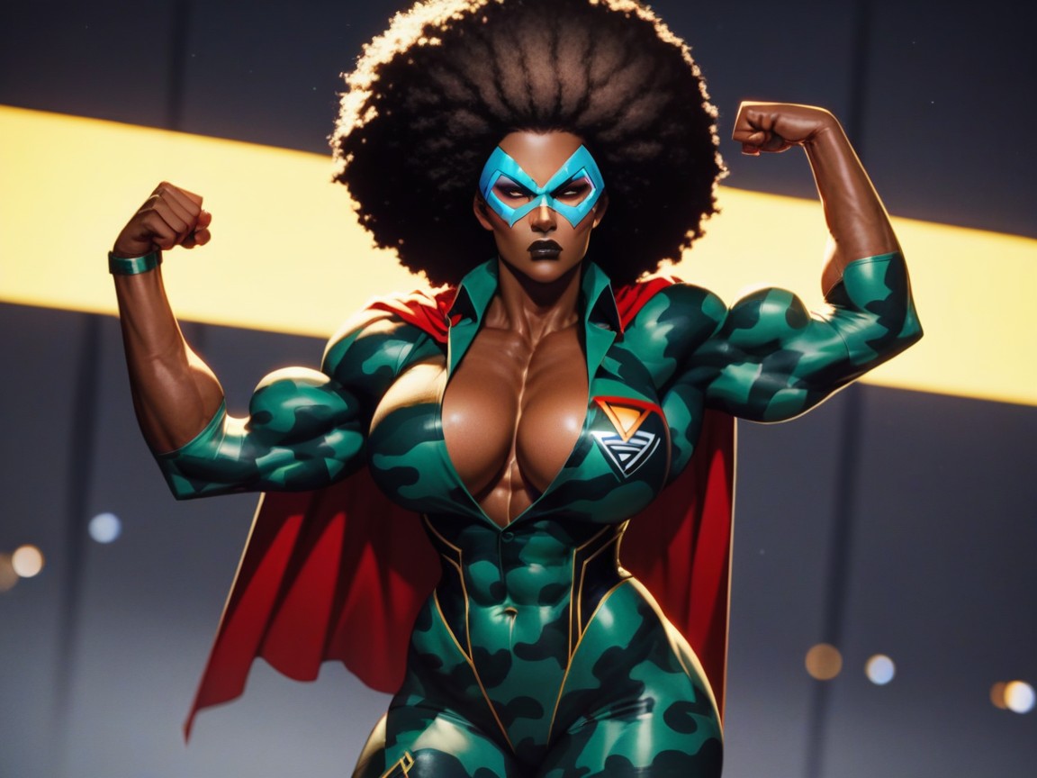 Strong Tight Hips, One Woman, Serious Face Hentai AI Porn