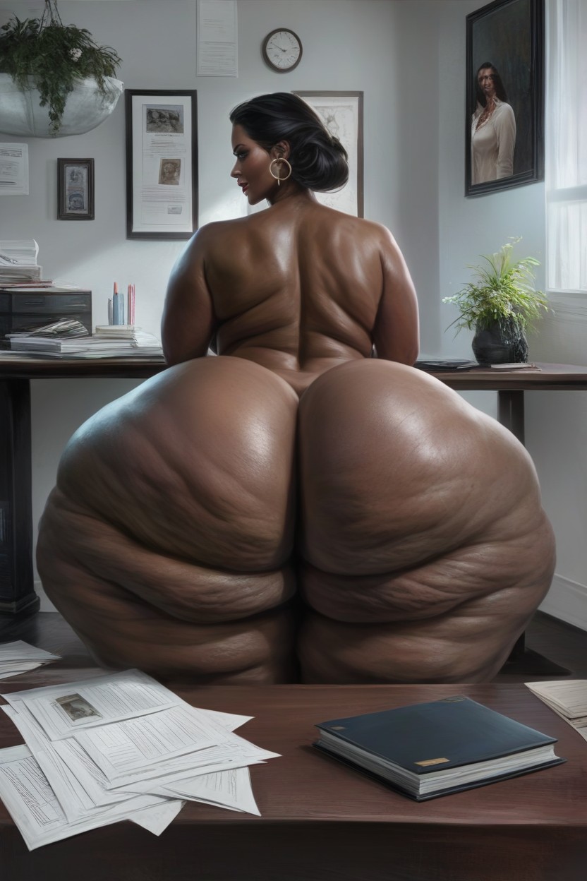 Monster Fake Butt, Hyper Wide Hips, Naked AI Porn