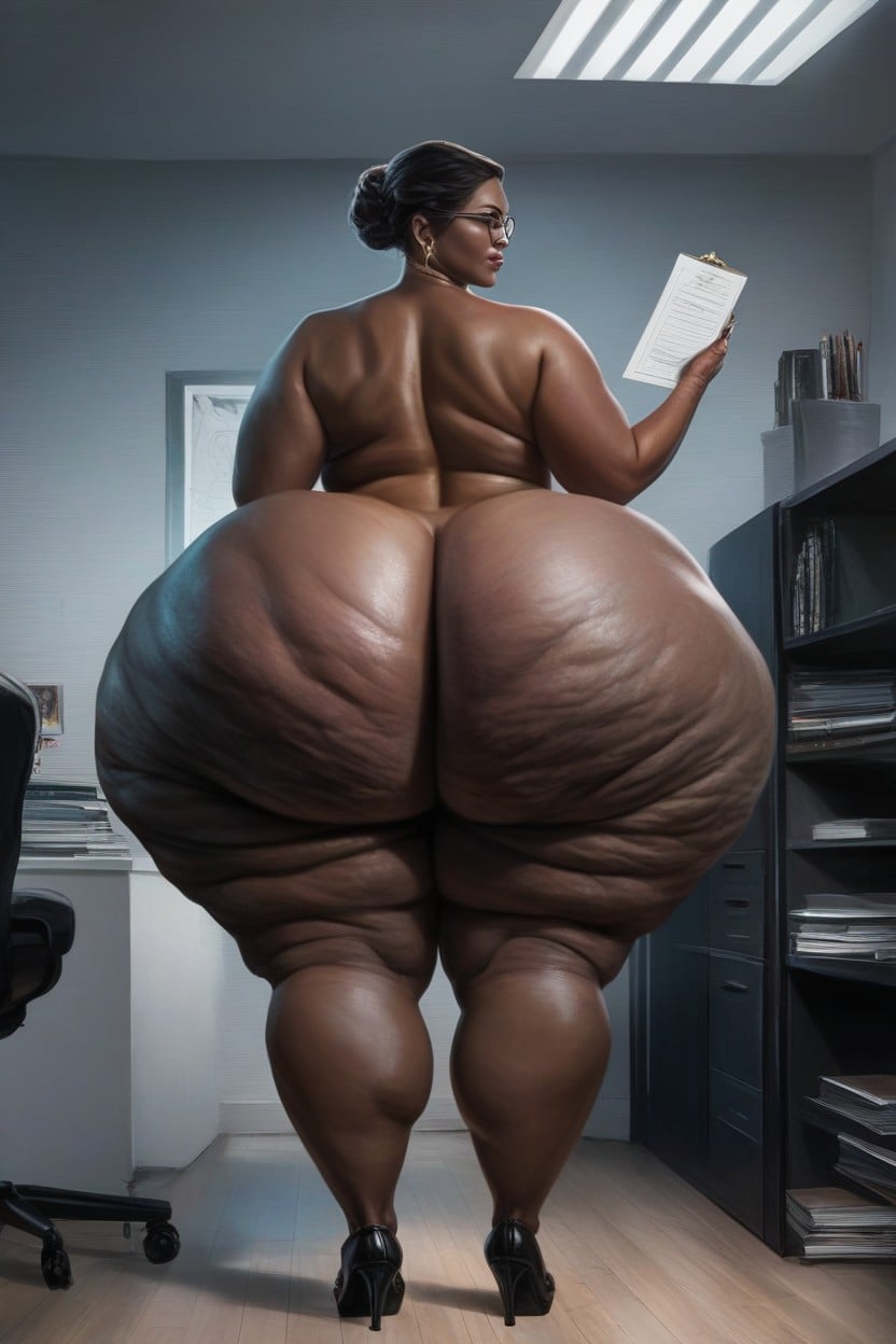 Extremely Thick Hips, Massive Cellulite Fake Ass, Thick Thighs AIポルノ