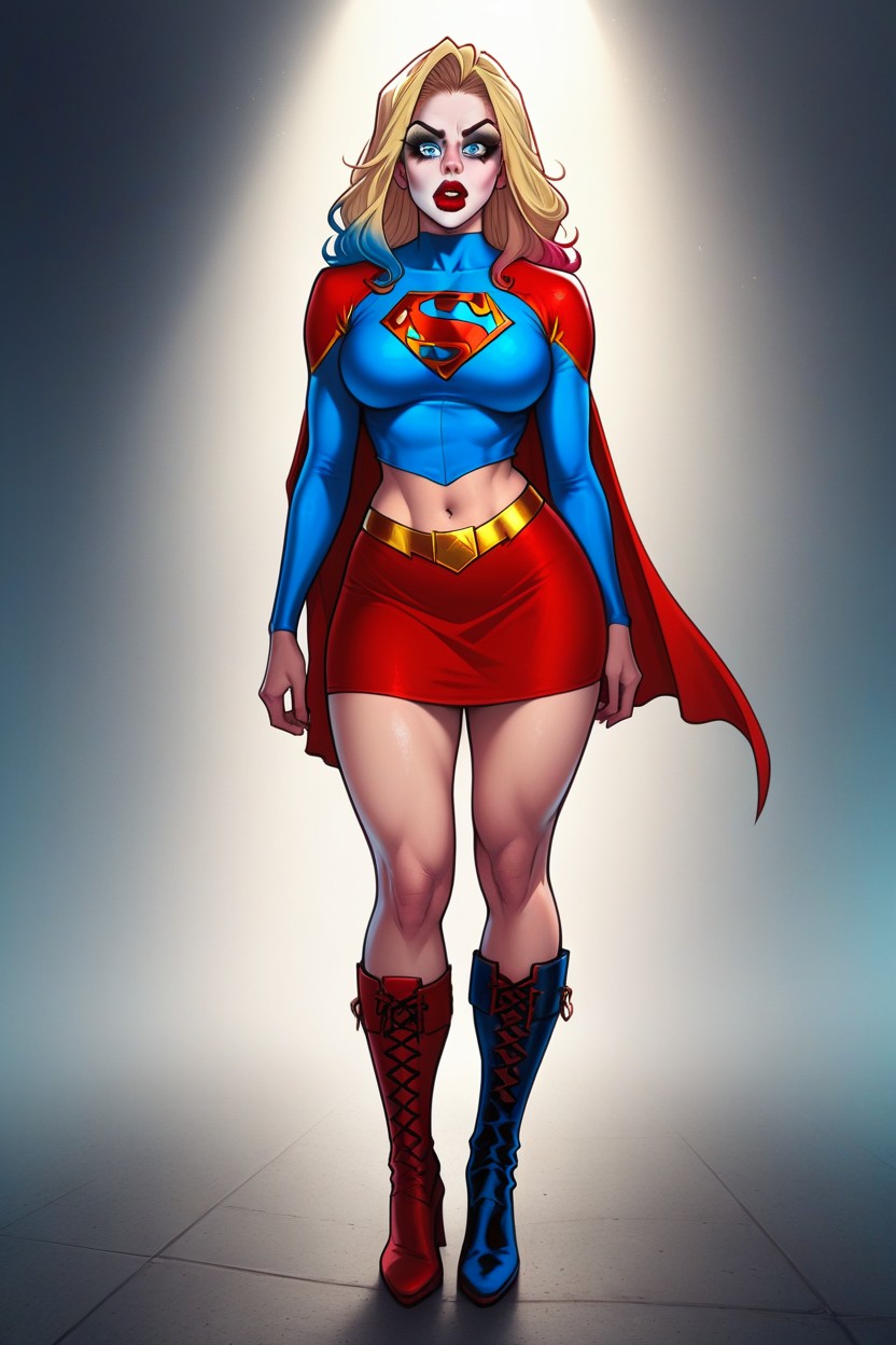 Red Skirt, Full Body, Cape Hentai AI Porn