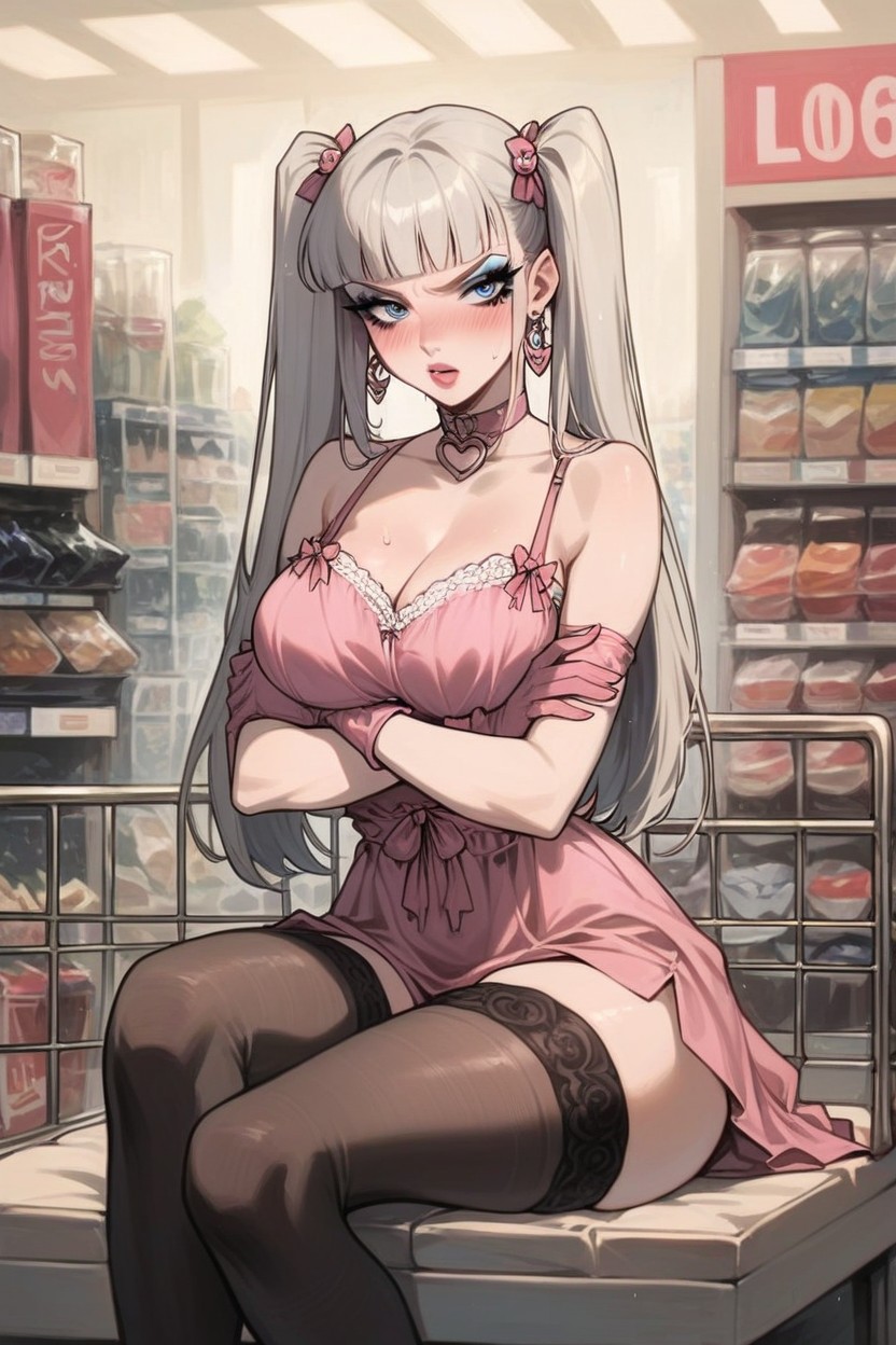 Angry, Side View, Choker Hentai AI Porn