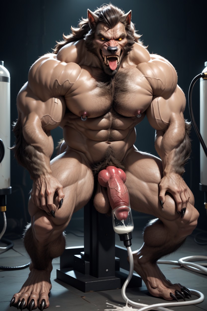 Big Hairy Nutsack, Werewolf, Werewolf AI Gay Porn