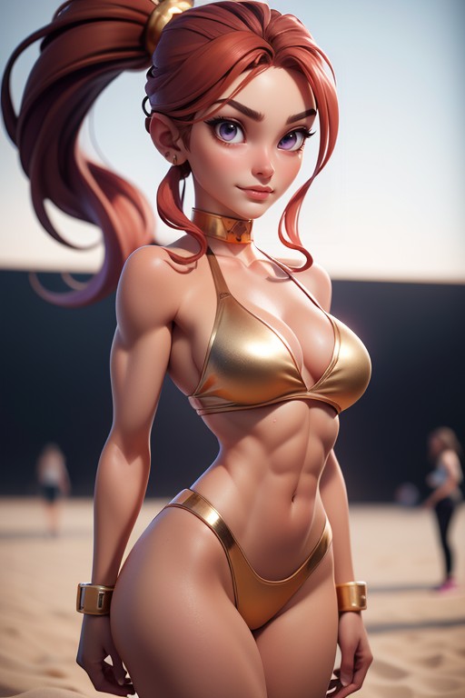 Detailed Face, Muscular, Red Hair Hentai AI Porn