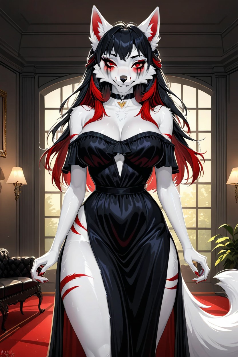 Hard Shadows, Rounded Ass, Naked Furry AI Porn