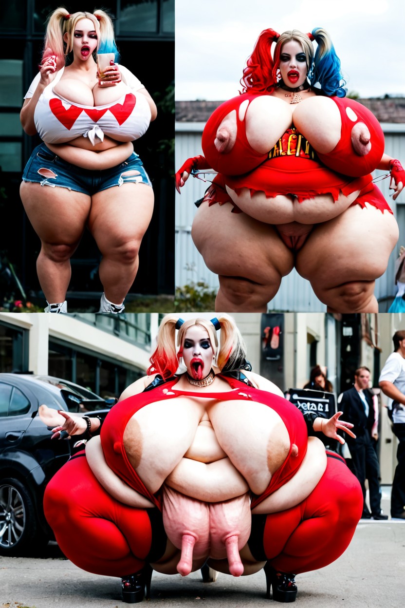 Hyper Udders, Eating, Getting Obese BBW AI Porn