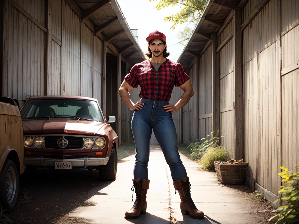 Hair, Work Boots, Facial Hair AI Porn