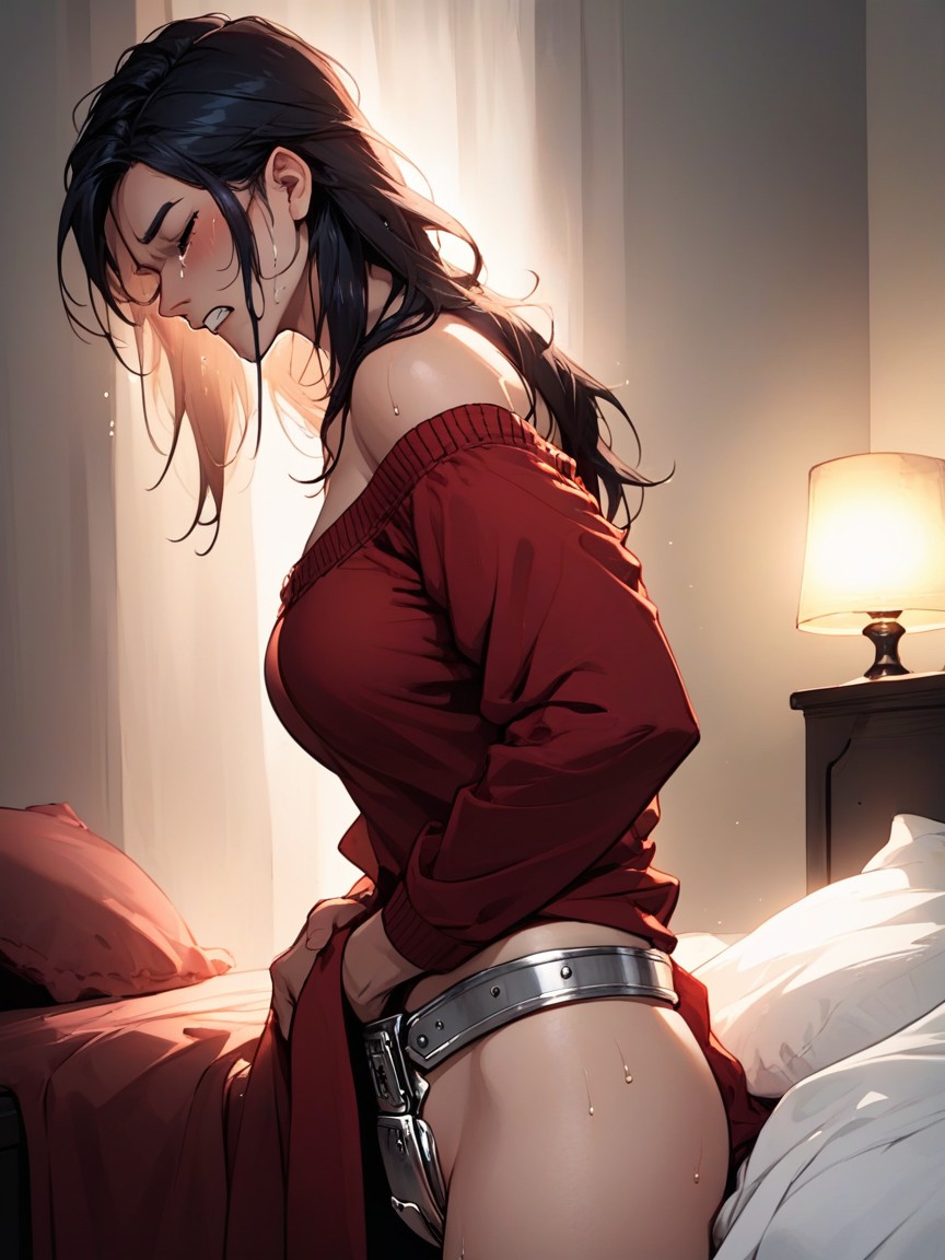 Bangs, Tears, Sad Hentai AI Porn