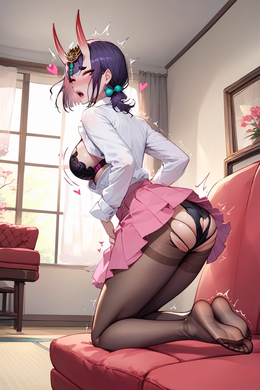Kneeling, Shocked Worried Look, Breast Expansion Hentai AI Porn